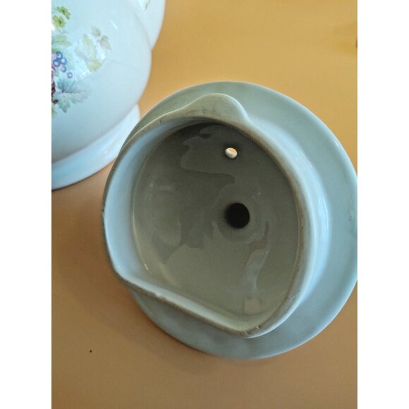 Sadler England Bone China 4 Cup Tea Pot Rose Basket Bouquet 1950's - Picture 10 of 12